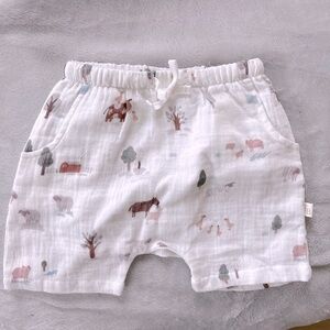 Elegant Baby Organics ON THE FARM ORGANIC MUSLIN SHORT 9-12 M